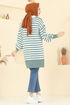 Çizgi Detay Triko Tunik 6005KL398-MS Mint - Thumbnail
