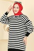 Çizgi Detay Triko Tunik 6005KL398-MS Siyah - Thumbnail