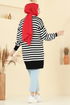 Çizgi Detay Triko Tunik 6005KL398-MS Siyah - Thumbnail