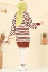 Çizgi Detay Triko Tunik 6005KL398-MS Taba - Thumbnail