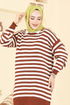 Çizgi Detay Triko Tunik 6005KL398-MS Taba - Thumbnail