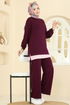 Çizgi Detaylı Modal Takım 3246HBS856-MS Bordo - Thumbnail