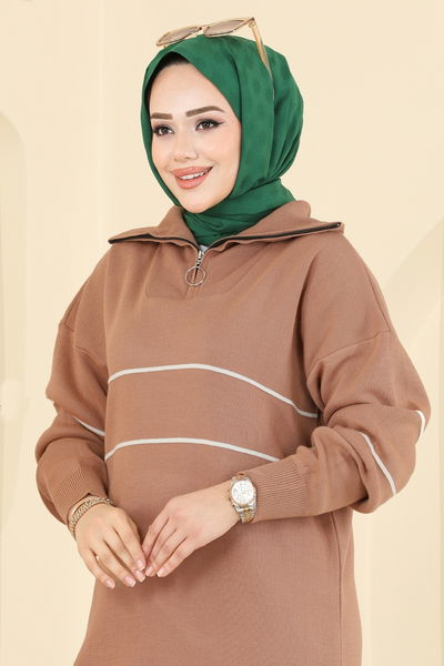 B.R.Z - Çizgi Detaylı Triko Takım 01050BRZ597-MS Vizyon - 413949