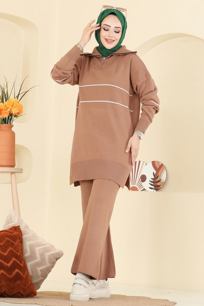 B.R.Z - Çizgi Detaylı Triko Takım 01050BRZ597-MS Vizyon - 413951