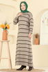 Çizgili Triko Elbise 2747AYD574-MS Vizyon - Thumbnail