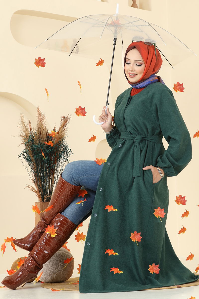 Coat 0504BG354-MS Emerald