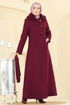 Coat 1121OZT1013-MS Burgundy - Thumbnail
