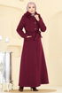 Coat 1121OZT1013-MS Burgundy - Thumbnail