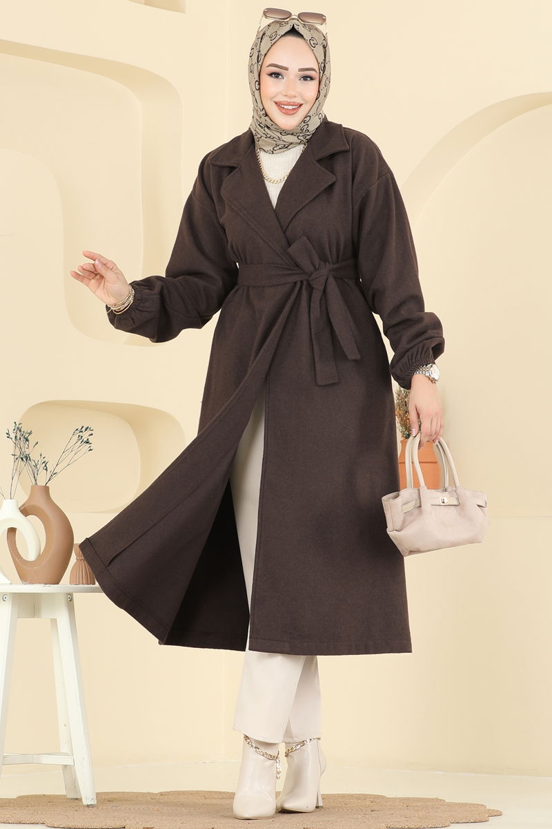معطف بني 2059ERK1158-MS