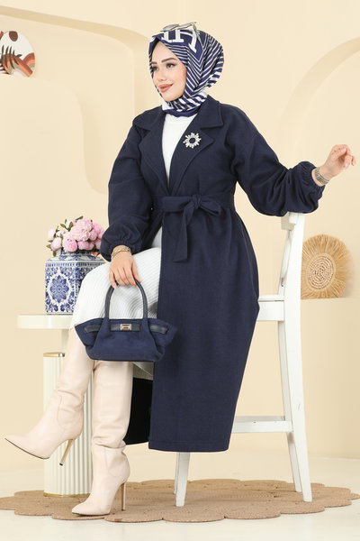 E.R.K. - Coat 2059ERK1158-MS Navy Blue - 427571