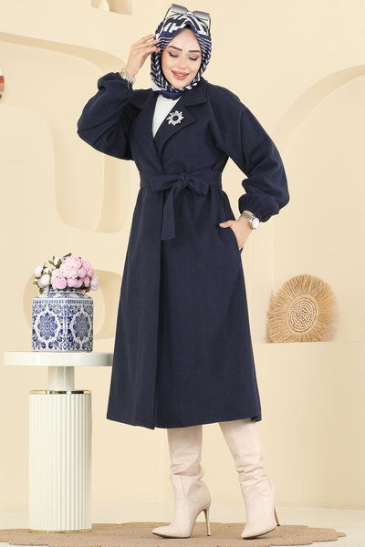E.R.K. - Coat 2059ERK1158-MS Navy Blue - 427573