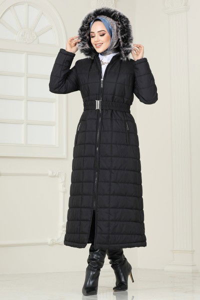 H.N.Z. - Coat 3907HN218-MS Black