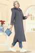 معطف رمادي غامق 4009HN394-MS - Thumbnail