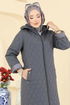 معطف رمادي غامق 4009HN394-MS - Thumbnail