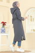 معطف رمادي غامق 4009HN394-MS - Thumbnail