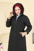 معطف أسود 4009HN394-MS - Thumbnail