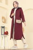 Coat 4009HN394-MS Burgundy - Thumbnail