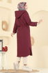 Coat 4009HN394-MS Burgundy - Thumbnail