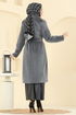 معطف رمادي غامق 6245BSK463-MS - Thumbnail