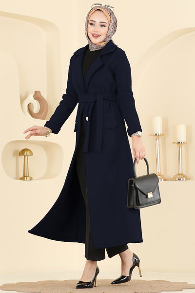 Y.G.S. - Coat 6666YG95-MS Navy Blue - 417823