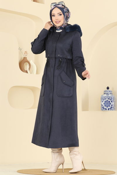Y.G.S. - Coat 6670YG95-MS Navy Blue - 417042