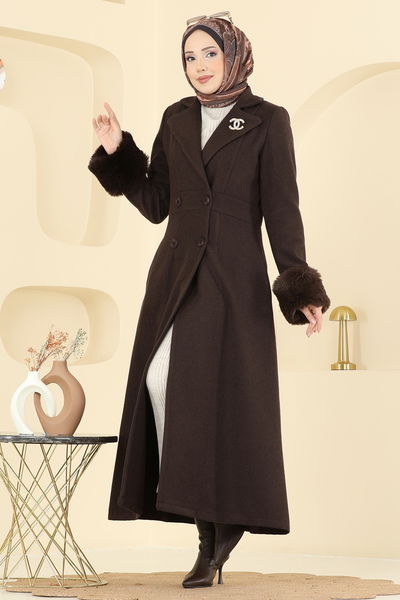 A.B. - Coat 8130AB368-MS Brown - 404353