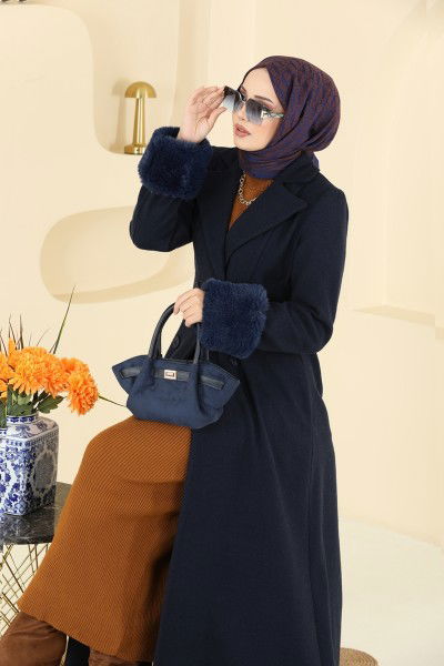 A.B. - Coat 8130AB368-MS Navy Blue