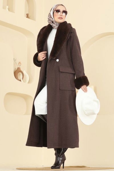 A.B. - Coat 8161AB368-MS Brown