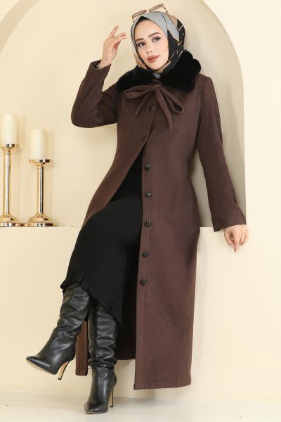 A.B. - Coat 8184AB368-MS Brown