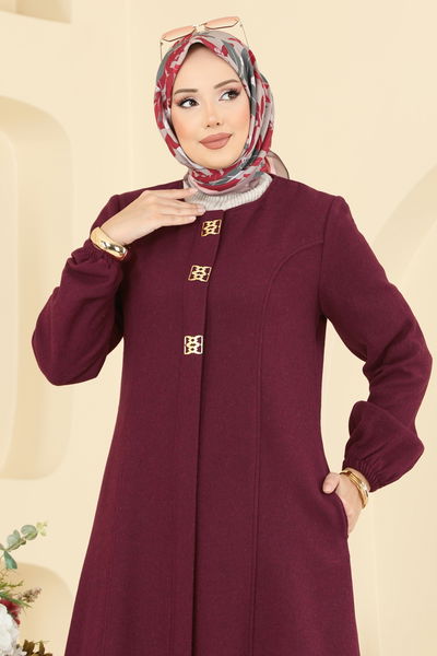 A.B. - Coat 8195AB368-MS Burgundy - 414465