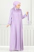 Collar The Bible Evening dress 4023YGS898-M Lilac - Thumbnail