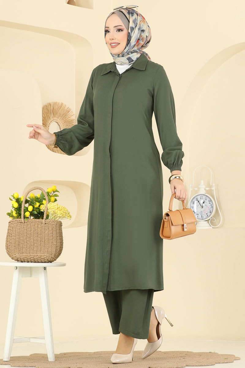 طقم اخضر عفني 0340BG354-MS