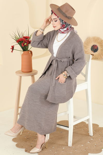 H.B.S. - طقم بيج غامق 1017HBS856-MS - 418847