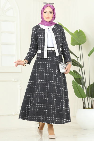 S.V.L. - طقم رمادي غامق 1180S324-MS - 392361