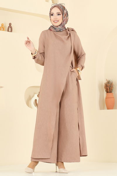 F.O.N. - طقم بيج غامق 2005FON792-MS - 391721