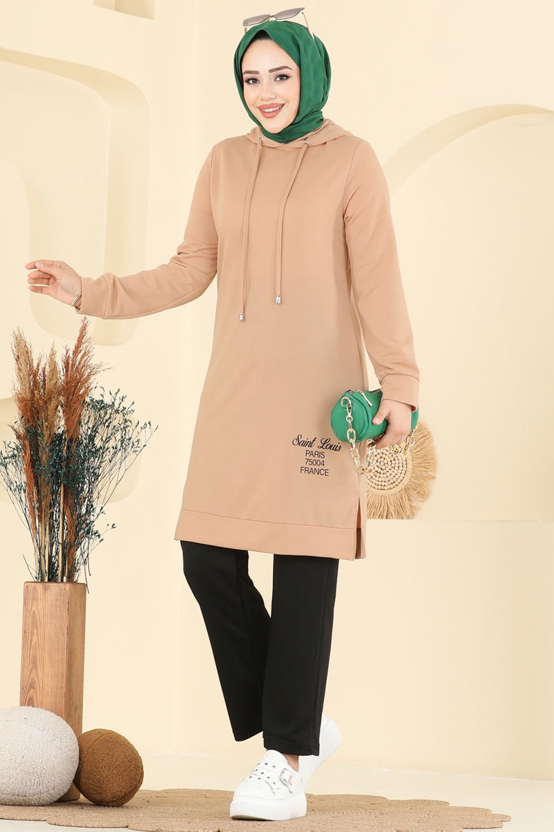 طقم بيج وأسود 2007FON792-MS