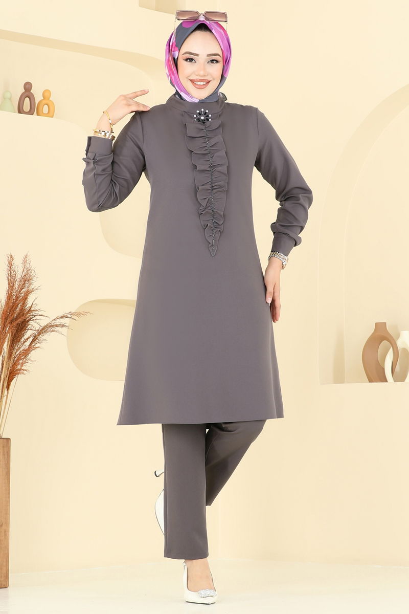 طقم رمادي غامق 23020UKB139-MS