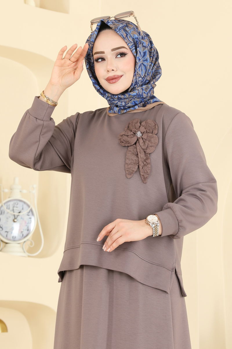 طقم بيج غامق 2601TPK1167-MS