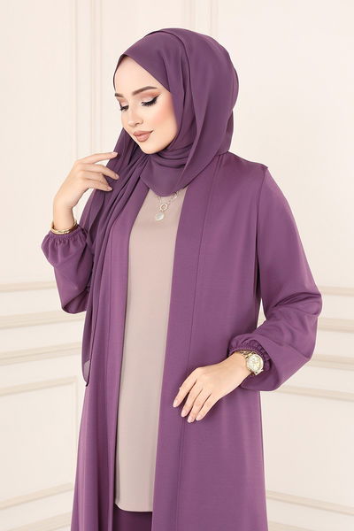 A.S.M.K. - طقم ليلكي وبيج 2649ASMK1074-MS - 389204