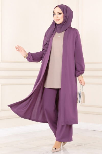 A.S.M.K. - طقم ليلكي وبيج 2649ASMK1074-MS - 389206