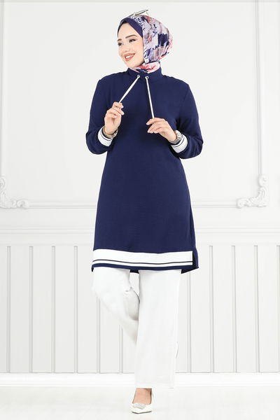 S.L. - Combined 2688SL432-MS Navy Blue&Ecru - 369429