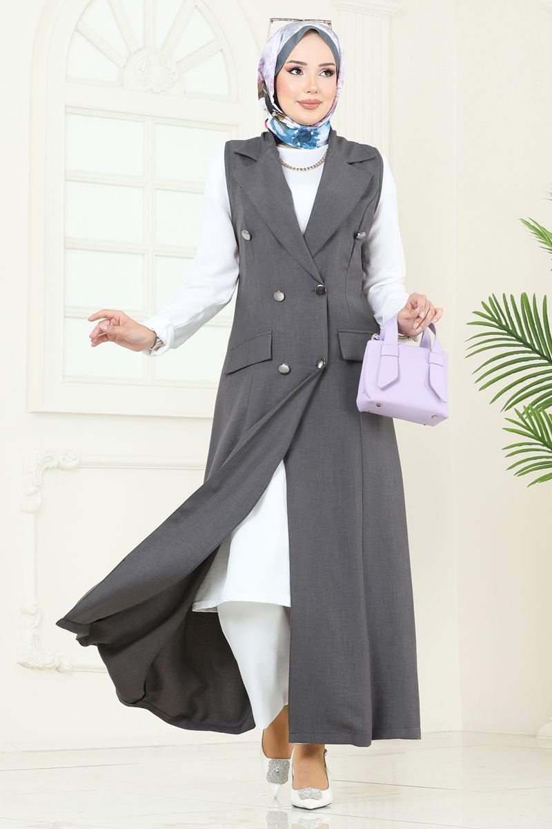 طقم رمادي غامق & سكري 2699SL432-MS