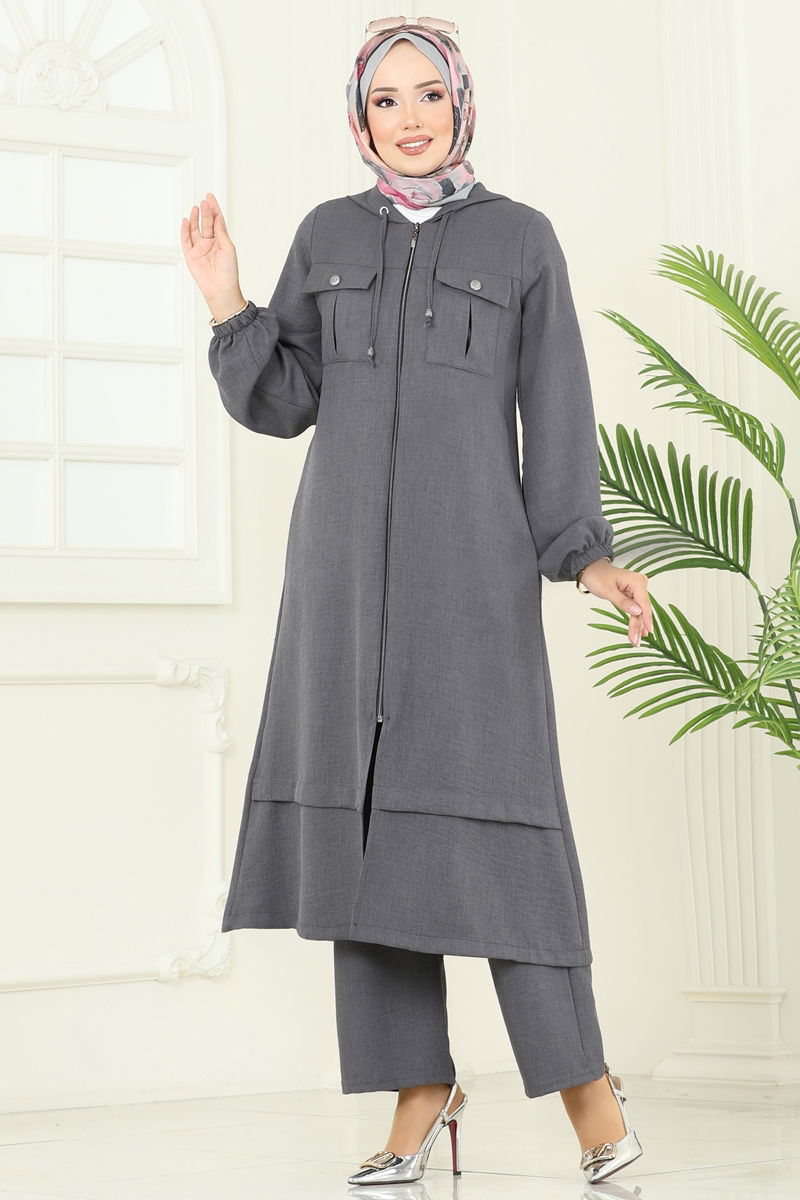 طقم رمادي غامق 2715SL432-MS