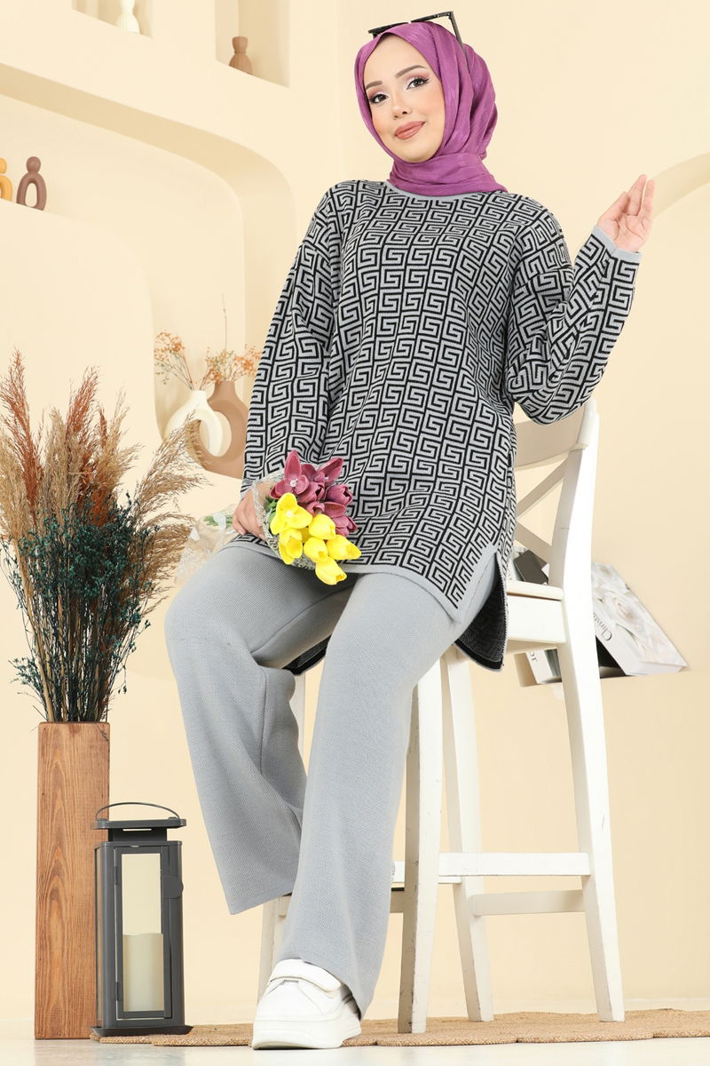 طقم رمادي 2718AYD574-MS