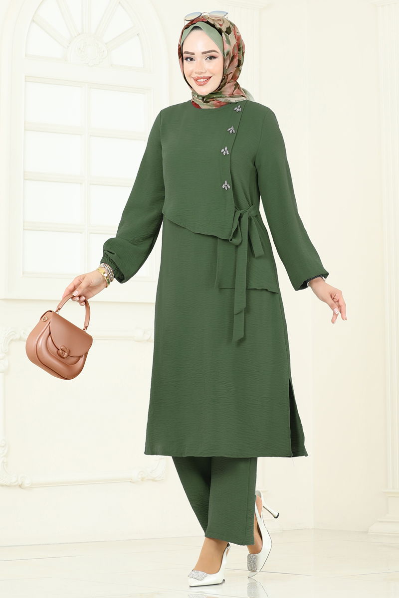 طقم اخضر عفني 2719SL432-MS