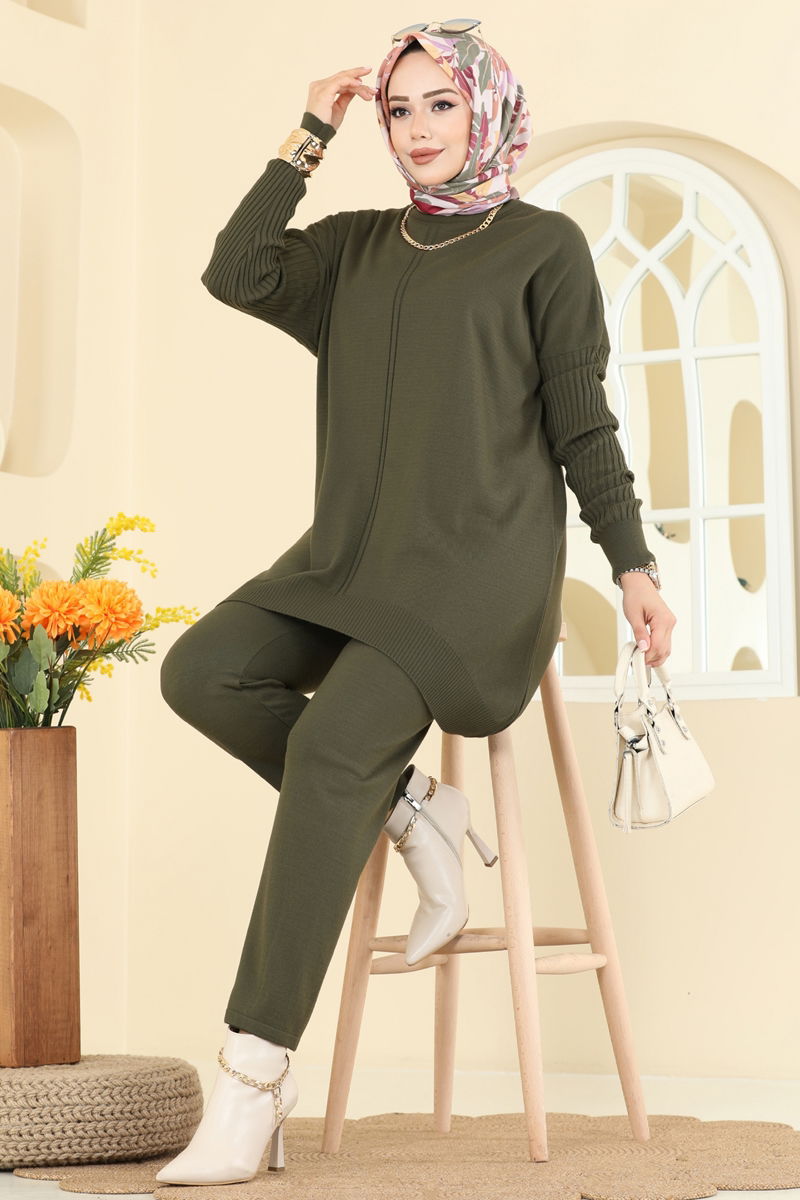 طقم اخضر عفني 2737AYD574-MS