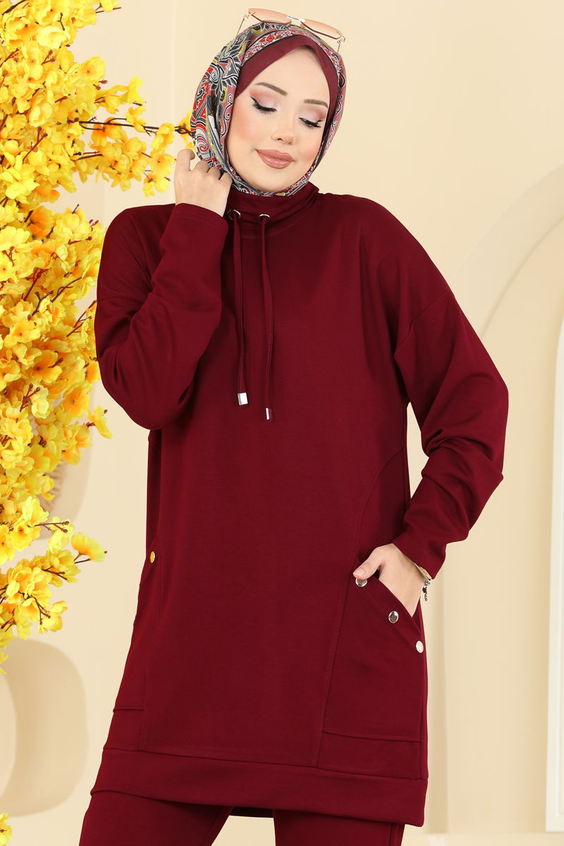 طقم خمري 2742AYD574-MS