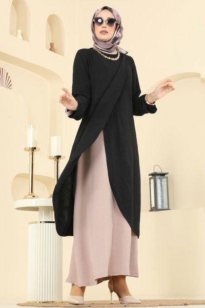 S.L. - طقم أسود وبيج 2742SL432-MS