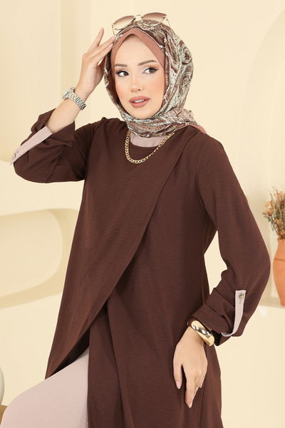 S.L. - طقم بني وبيج 2742SL432-MS - 403991