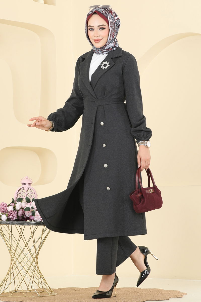 طقم رمادي غامق 2747SL432-MS